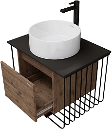 Grossman Мебель для ванной Винтаж 70 веллингтон/металл черный – фотография-5